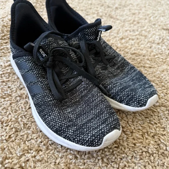 Adidas Black and White Knit Sneakers